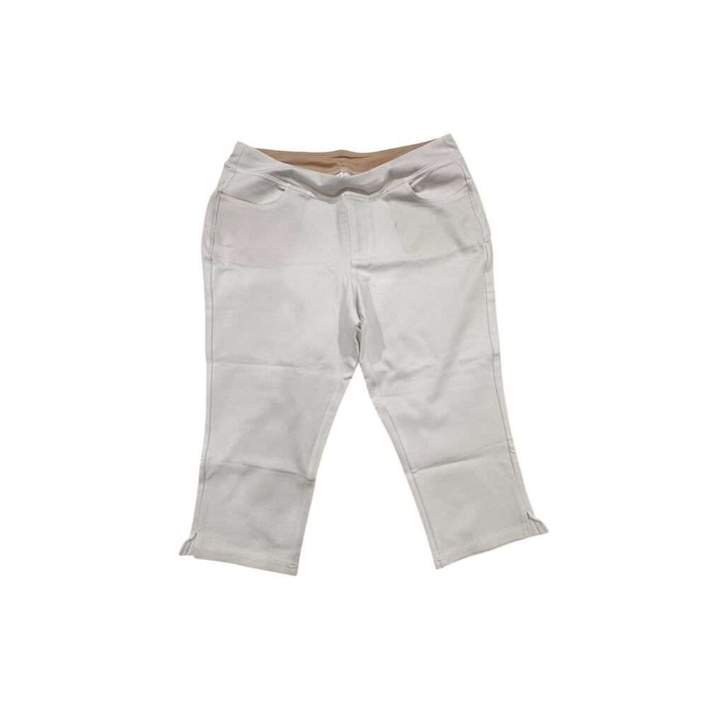 Belle by Kim Gravel Women's Pull-On Pants Khaki Beige Size 18WP